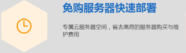 专属云服务器空间，省去高昂的服务器购买与维护费用 